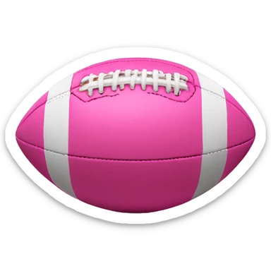 Realistic pink football sticker