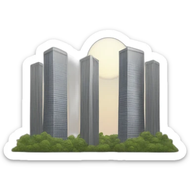 Two Twin towers buildings sticker