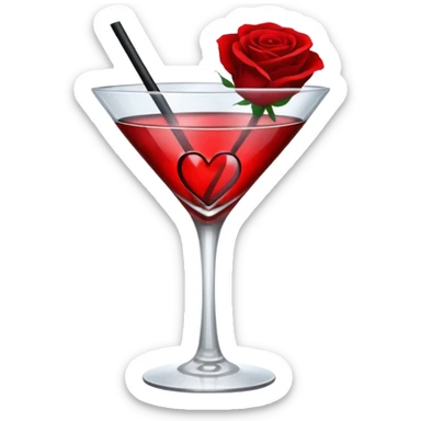 🍸+🍹+🖤+🌹 sticker