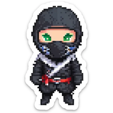 masked ninja sticker