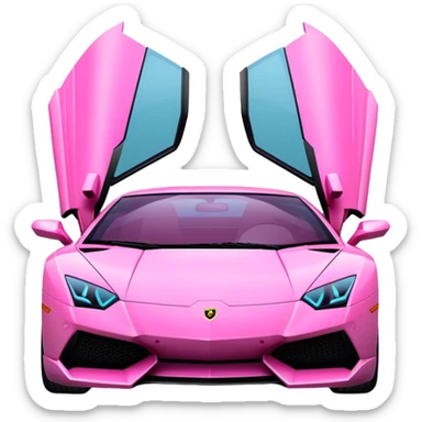 Pink lambo sticker