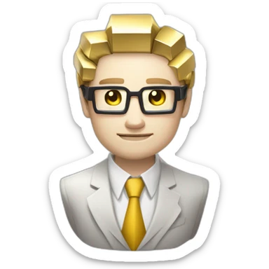 white skinned man head banker rich crypto usd gold money future cyberpunk magic safe pokemon minecraft sticker