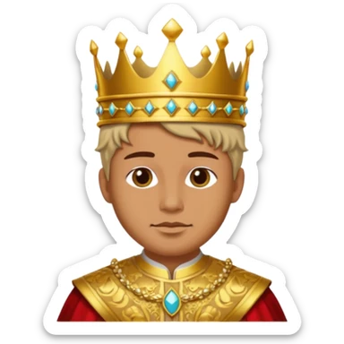 portrait of sun king sticker