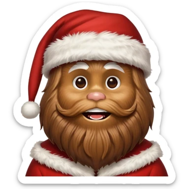 chewbacca santa star wars sticker