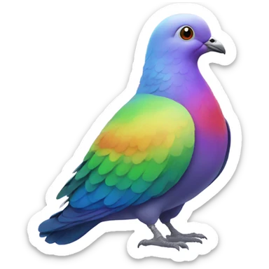 Rainbow pigeon  sticker