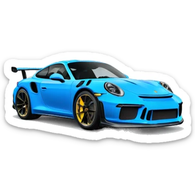 Porsche 911 gt3 rs blue sticker