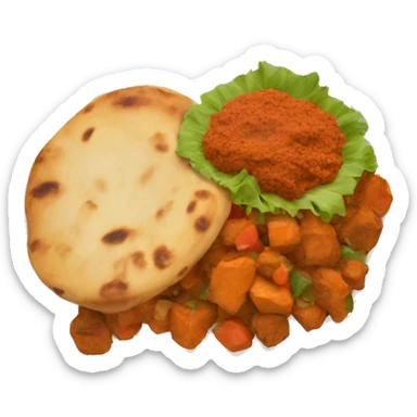 INDIAN FOOD ON A PLATE sticker