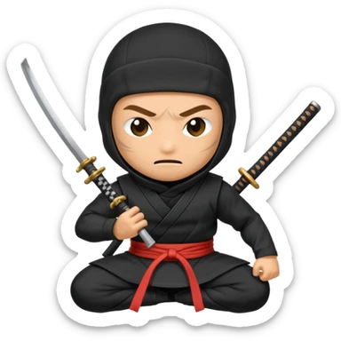 Ninja fumando sticker