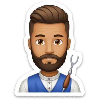 Street Barber man sticker