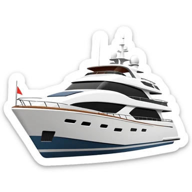 make a 70ft yacht facing to the right  sticker