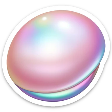 pearl in iridescent shell sticker