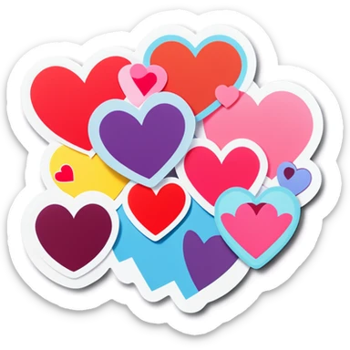 Hearts sticker