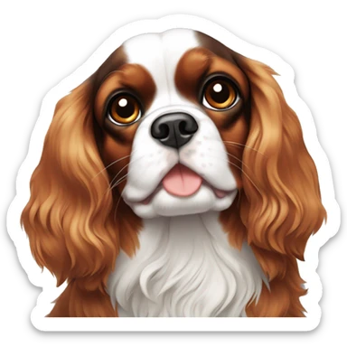 Tricolor cavalier King Charles spaniel sticker