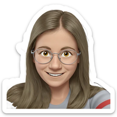 smiling girl in car interior sticker