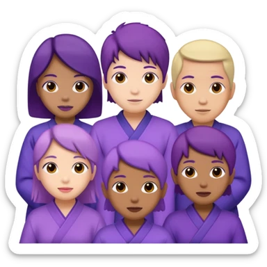purple people group japan sticker