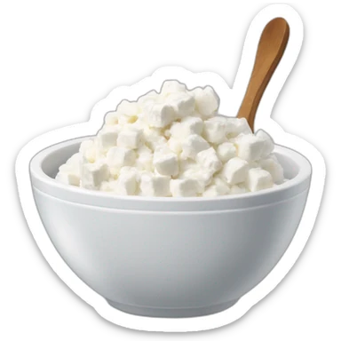 cottage cheese in a bowl sticker