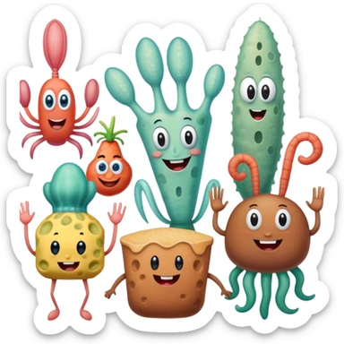 Entire cast of sponge bob SquarePants sticker