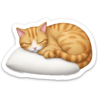 Cat sleeping sticker