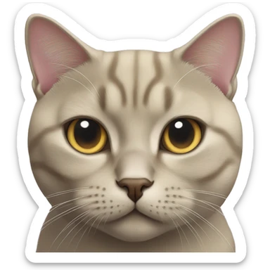 Golden lilac British shorthair cat  sticker