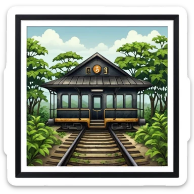 ABANDONED TRAIN STATION sticker