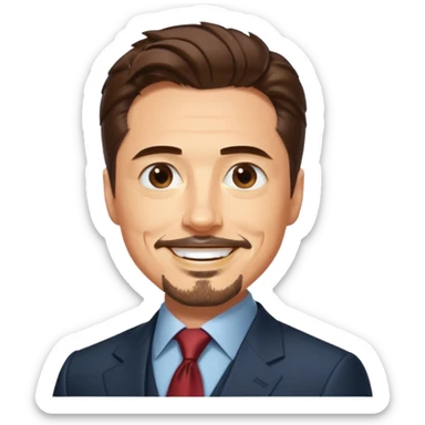 happy tony stark sticker