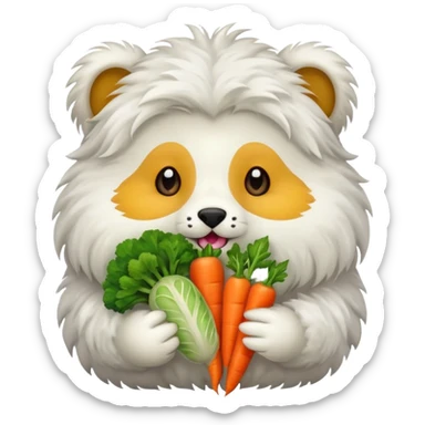 vegetarian animal sticker