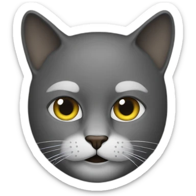 cat with ski mask sticker