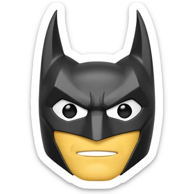 Batman hero emoji white  sticker