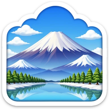 Fuji mountain sticker