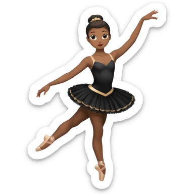 full body balet with black tutu sticker