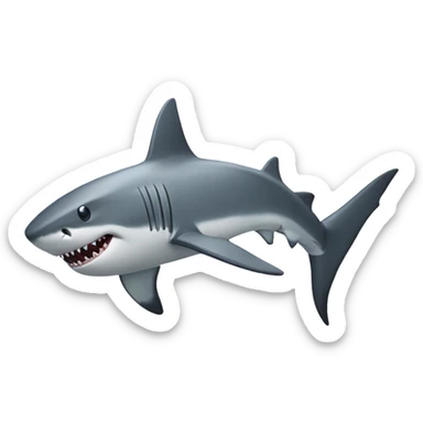 shark with two legs sticker