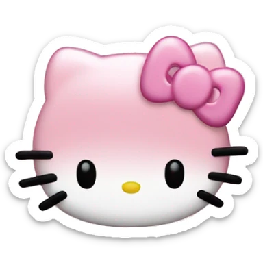 light pink hello kitty claw clip sticker