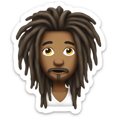 nonchalant dreadhead sticker