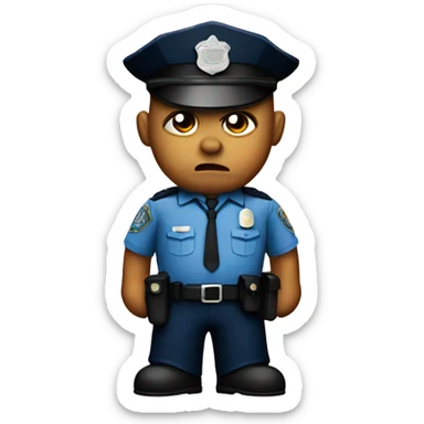 angry police officer sticker
