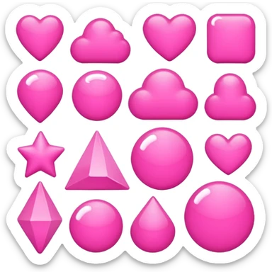 pink objects sticker