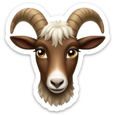 Yule brown goat sticker