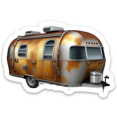C-3PO airstream caravan rusted  sticker