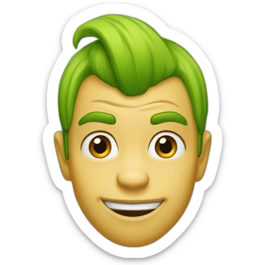 litera A cu Grinch sticker