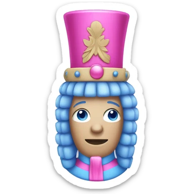 Pink and blue nutcracker  sticker