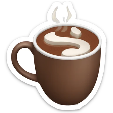 Hot chocolate in a mug sticker