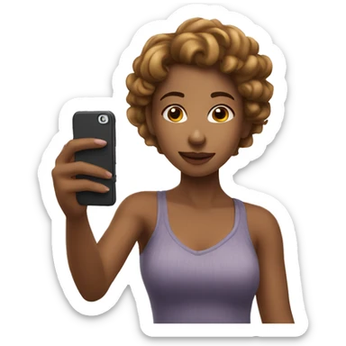 Girl taking selfie sticker