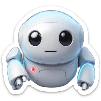 A holographic Baymax on watch, holographic, unreal engine 5 sticker