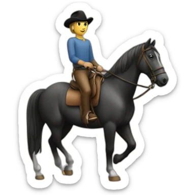 A horseman Work for education sticker