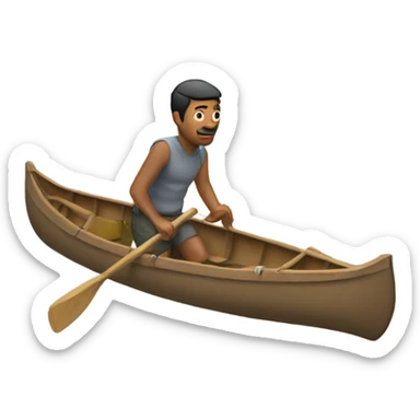 Portaging a canoe sticker
