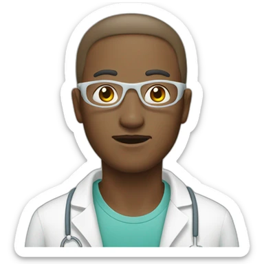 A patient with blindness sticker