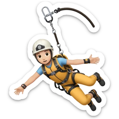 a model bunjee jumping sticker