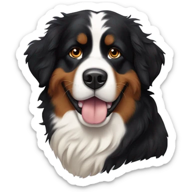 Bernese mountain dog extra fluffy sticker