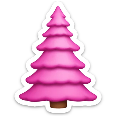 pink Christmas tree sticker