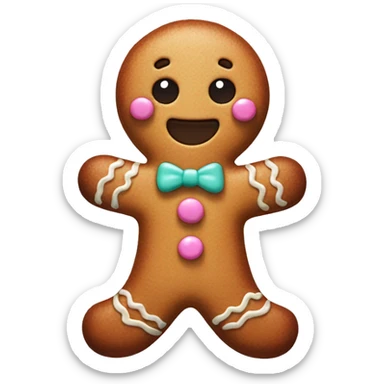 Pastel gingerbread man sticker