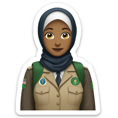 Hijabi with a scout uniform sticker